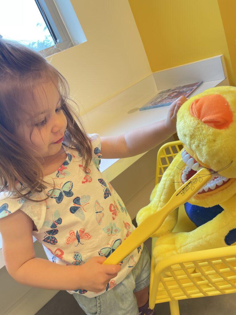 Patient Brushing at SmileCity Pediatric Dentistry